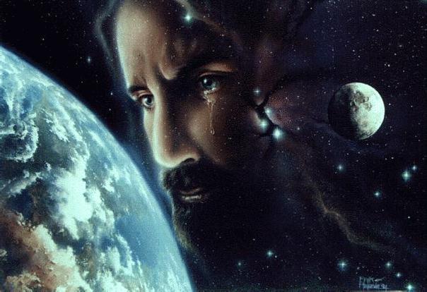Jesus looks on the World!